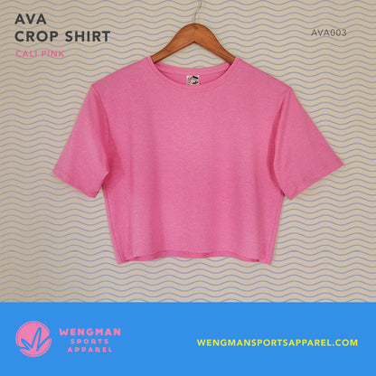 AVA Crop Shirt in Cali Pink