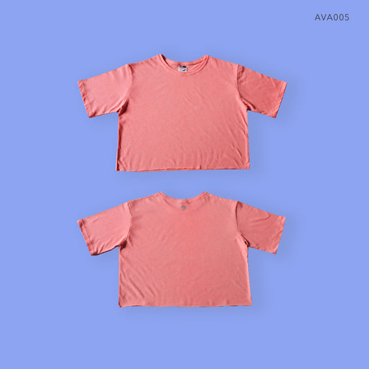 AVA Crop Shirt in Soft Pink