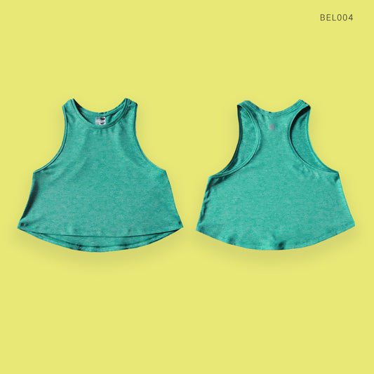 BELLE Crop Tank in Sea Green