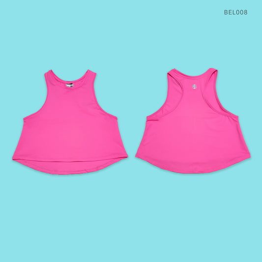 BELLE Crop Tank in Vivid Pink