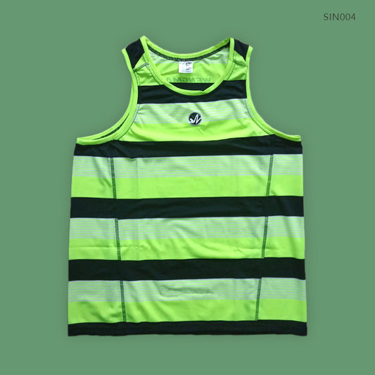 Neon Pinstriped Training Singlet