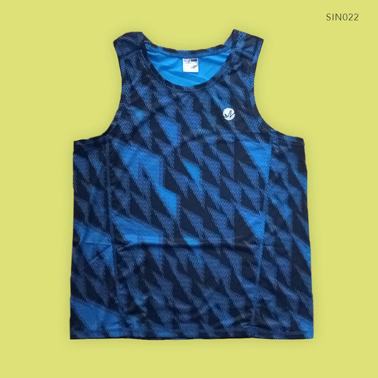 Blue Geo Training Singlet