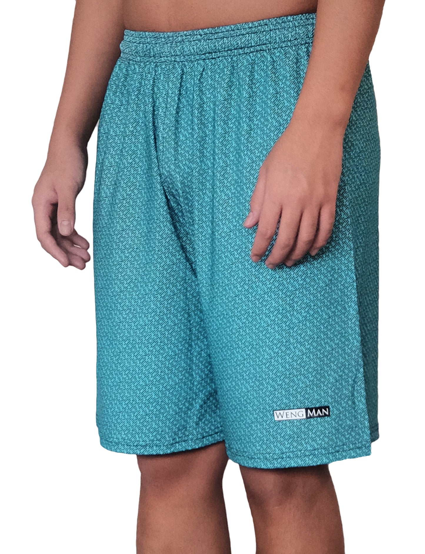 Teal Slash Training Shorts